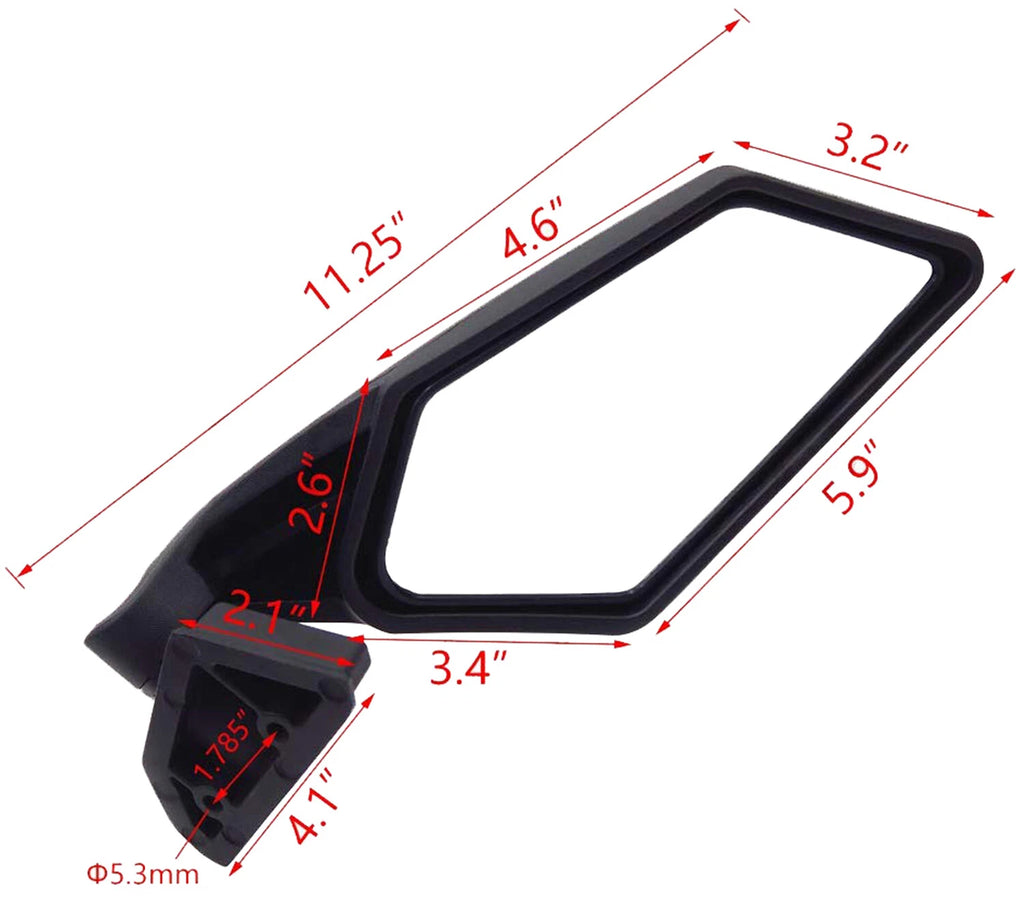 Racing Side Mirrors with LED Light for Can-Am Maverick X3 & Max (2017–2019)