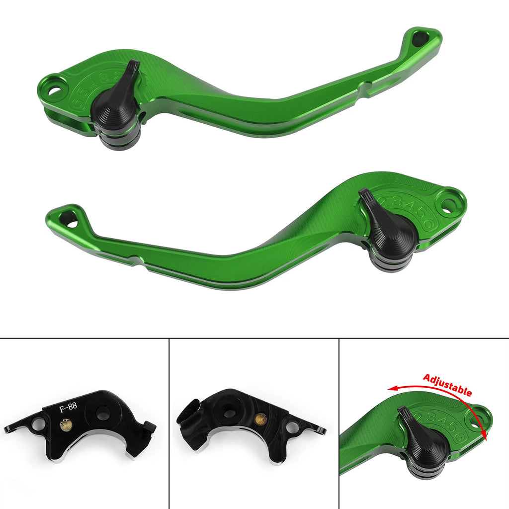 CNC Short Clutch Brake Lever for Kawasaki ZX1400 ZX14R ZZR1400 GTR1400 (2006–2023)