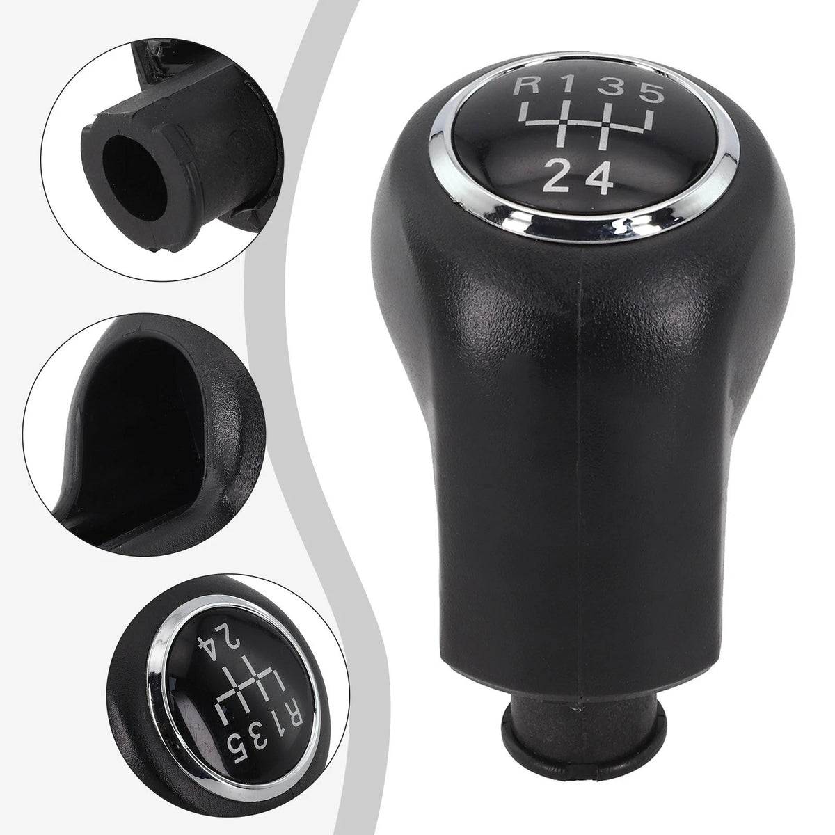 Black Leather Gear Shift Knob for Opel Vauxhall Zafira B (2005–2014)