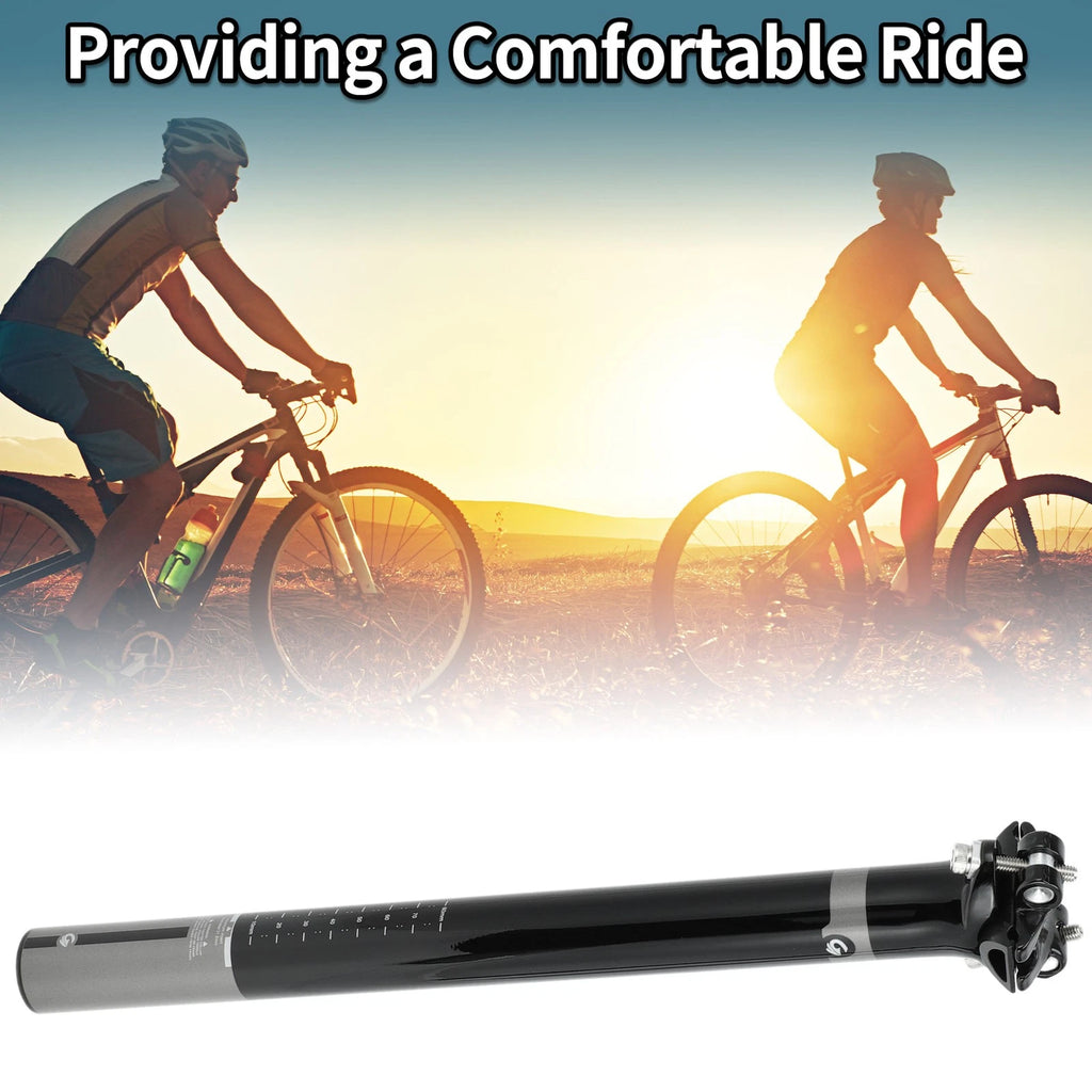 Seatpost 31.6x350mm Replacement for Bike Mountain Road with Gloss Black (–)