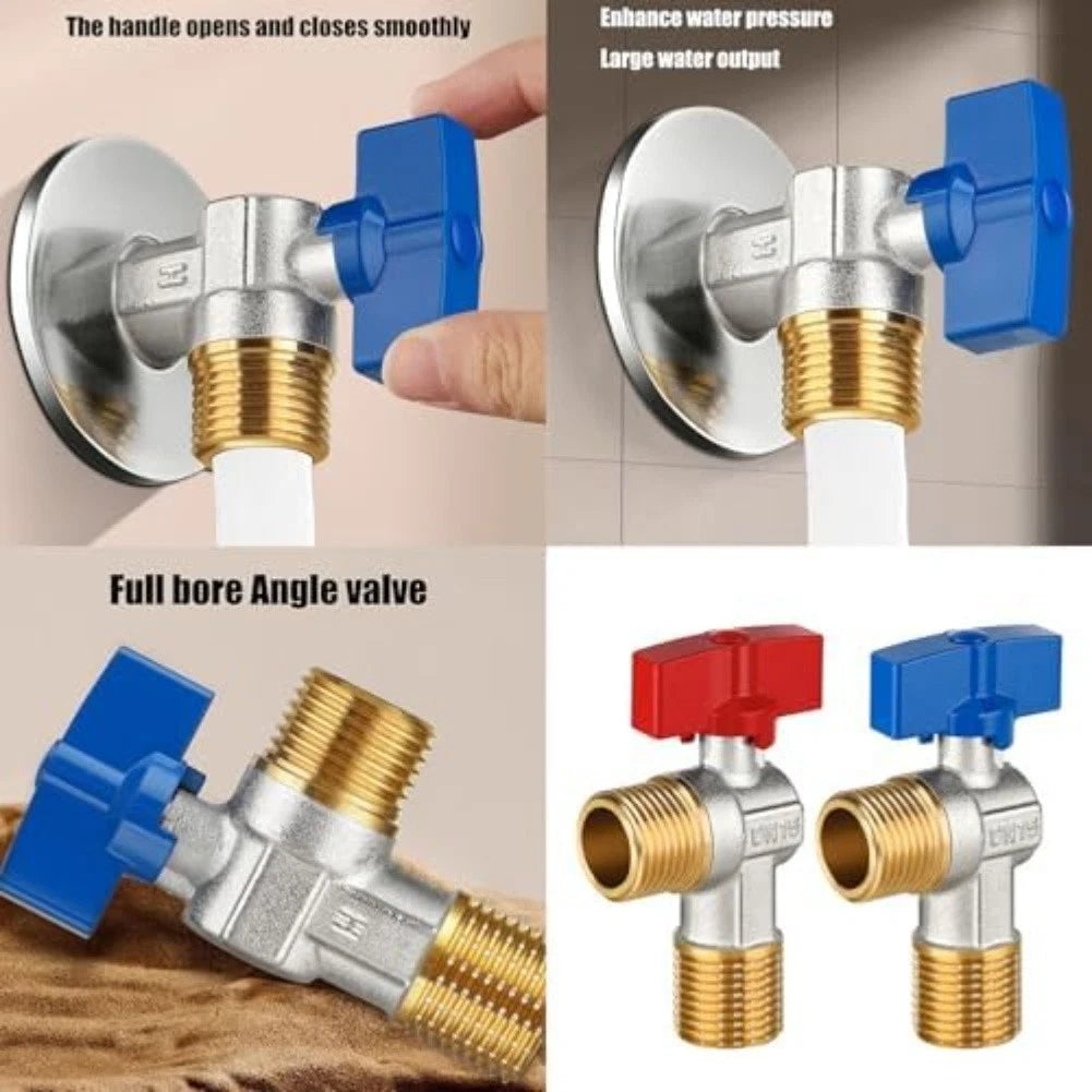 Brass Angle Valve 0.5 Inch for Bathroom Heater Plumbing