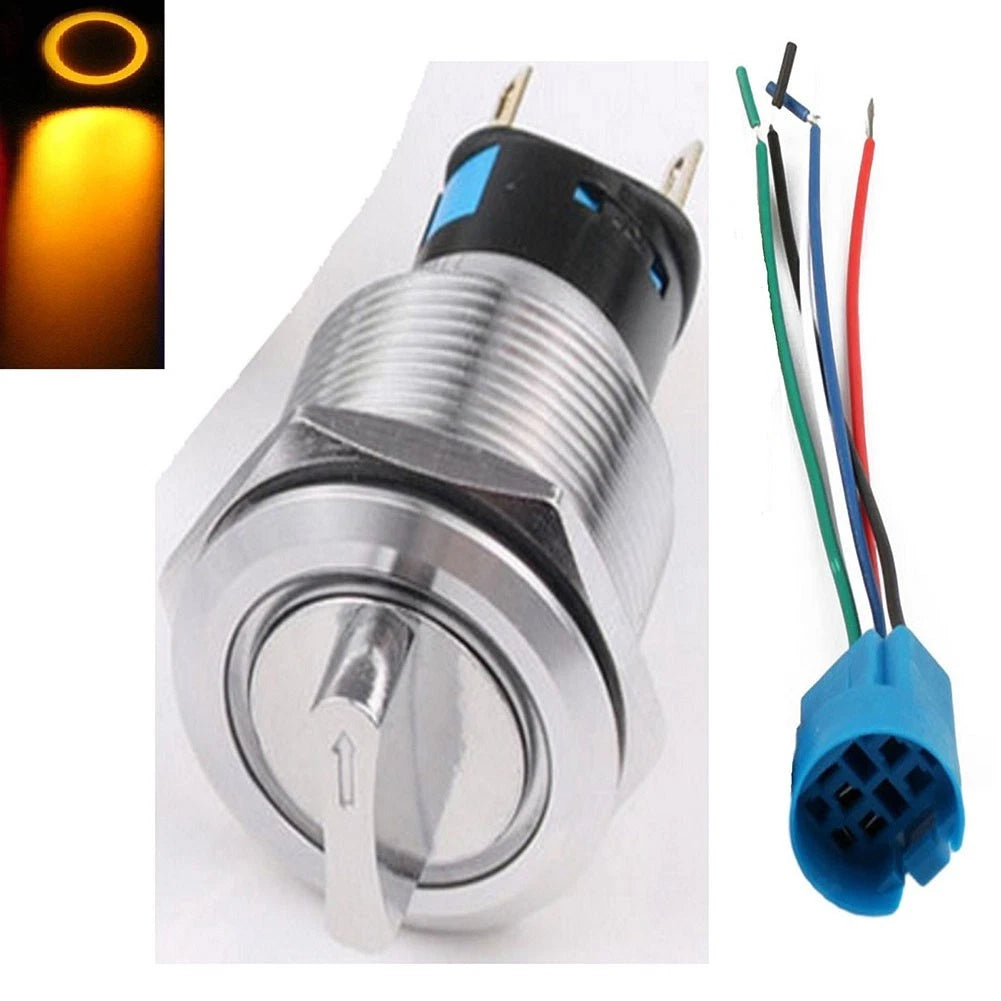 19mm Selector Rotary Switch for Industry Equipment (Latching, 3 Positions)