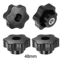 Set of 4 Star Knobs for Various Applications (M8 Thread, 48mm, 38mm)