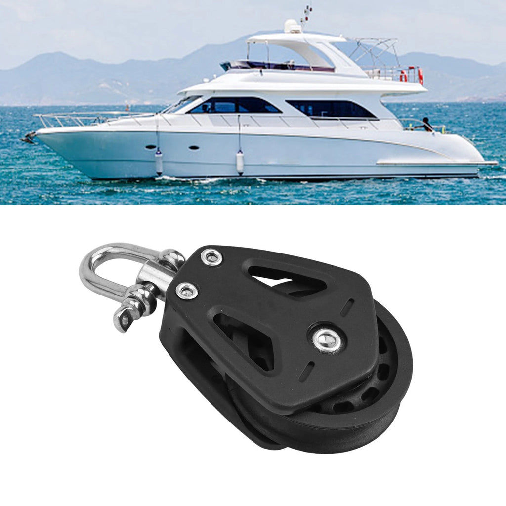 Single Pulley Block with Smooth Bearing System for Marine Applications