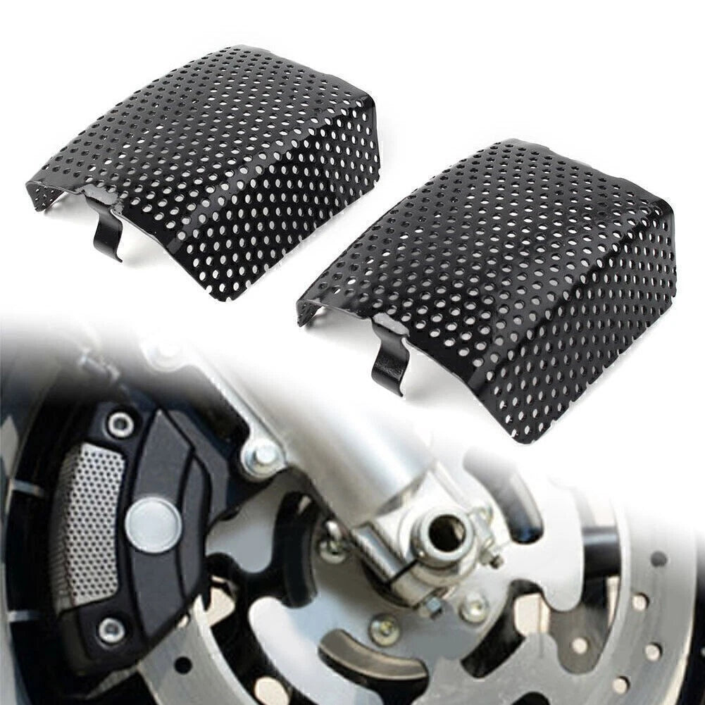 Pair of Black Front Caliper Screen Inserts for Harley V-Rod (2008–2019)
