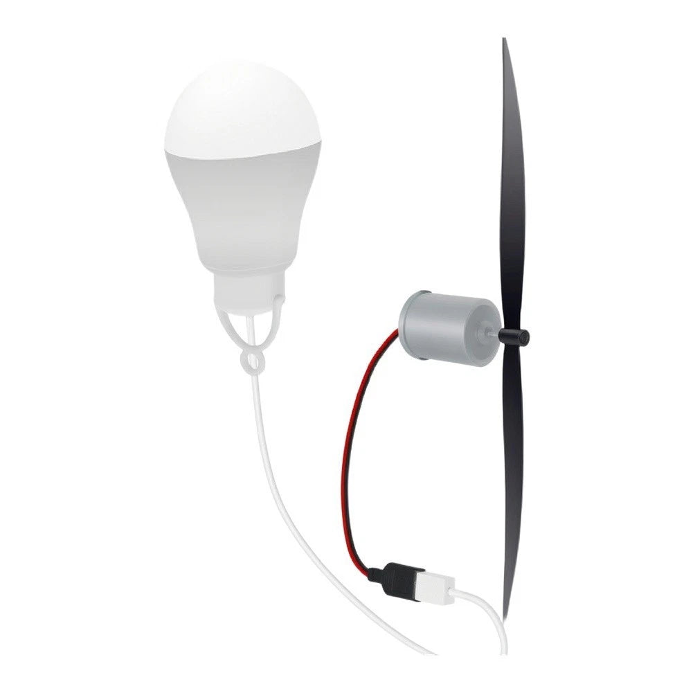 18cm Wind Turbine Generator with LED Light and USB Power Cable