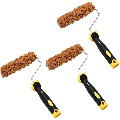 3 Piece Set Textured Sponge Paint Roller 6 Inch for Home Wall Decoration