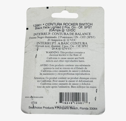 Contura Illuminated Rocker Switch for Seachoice 12961