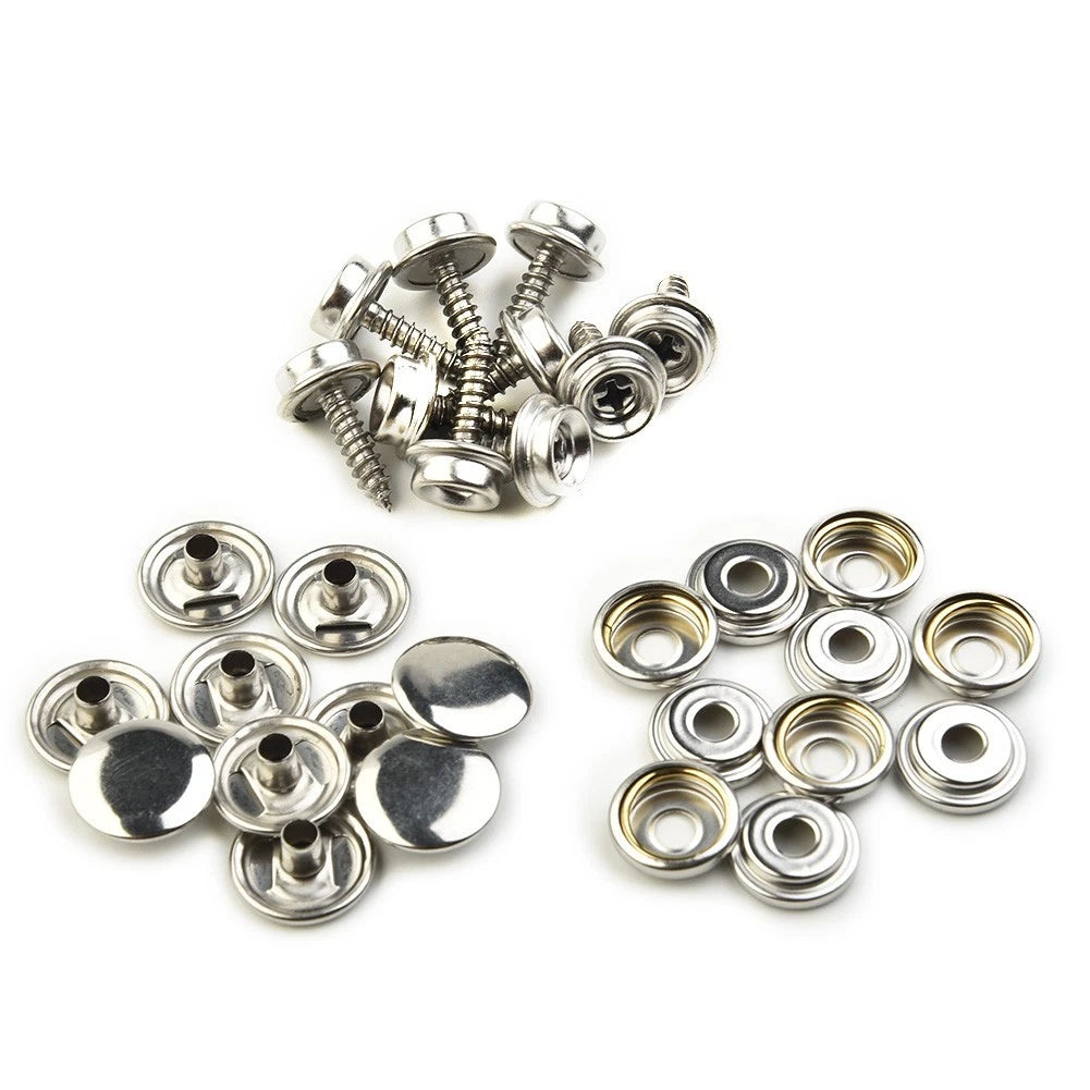40pcs Metal Snap Fasteners for Sewing Buttons Tools