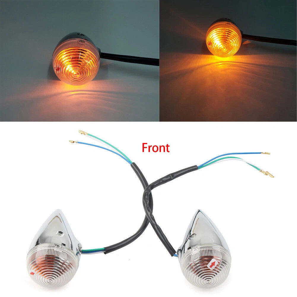 1 Pair Clear Turn Signal Lights for Yamaha XV1900 (2006–2013)