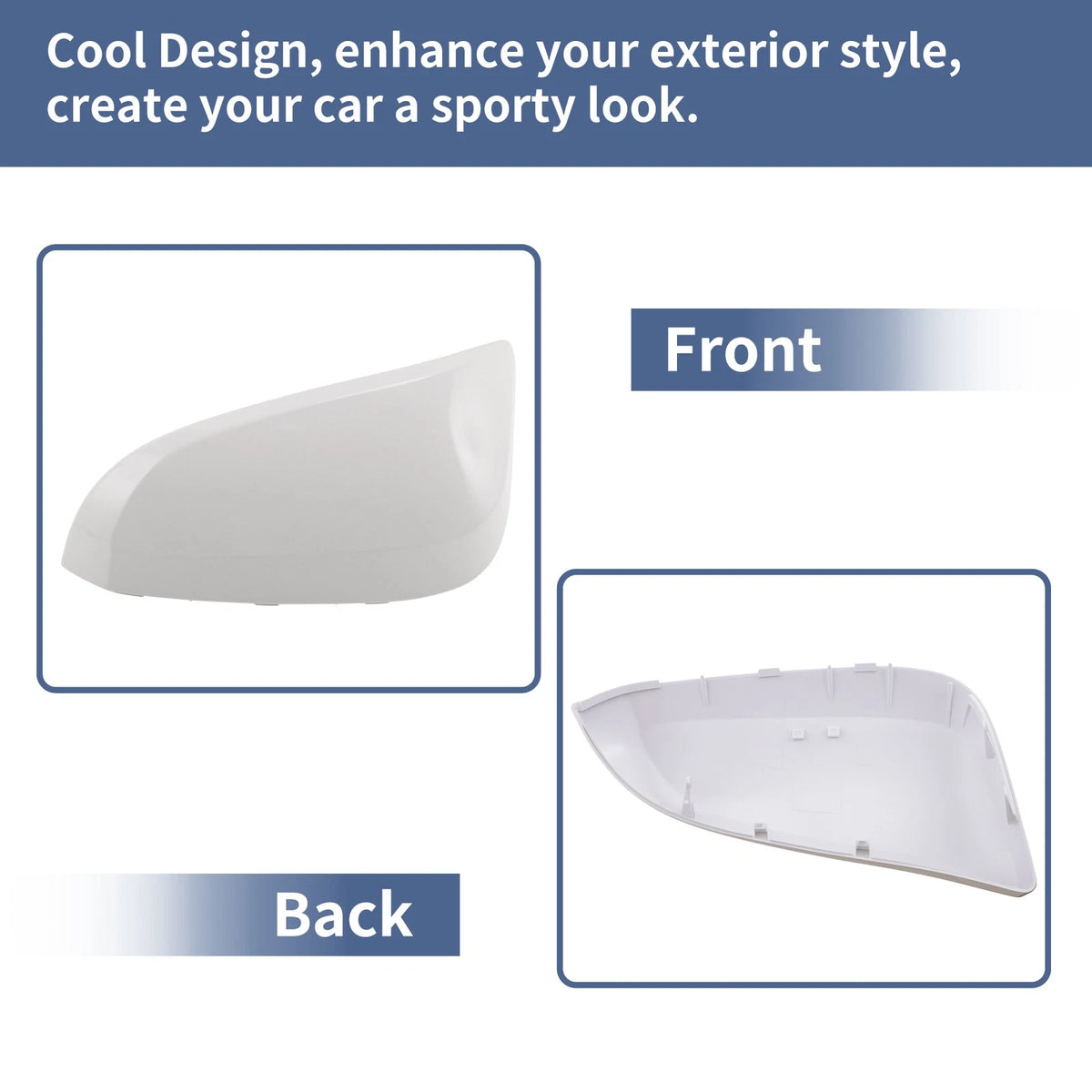 Rearview Mirror Cover Cap Left Driver Side White for Toyota Venza (2021–2024)