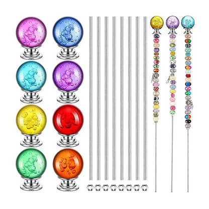 8 Piece Mini Garden Stakes Kit with Colorful Diamond Tops