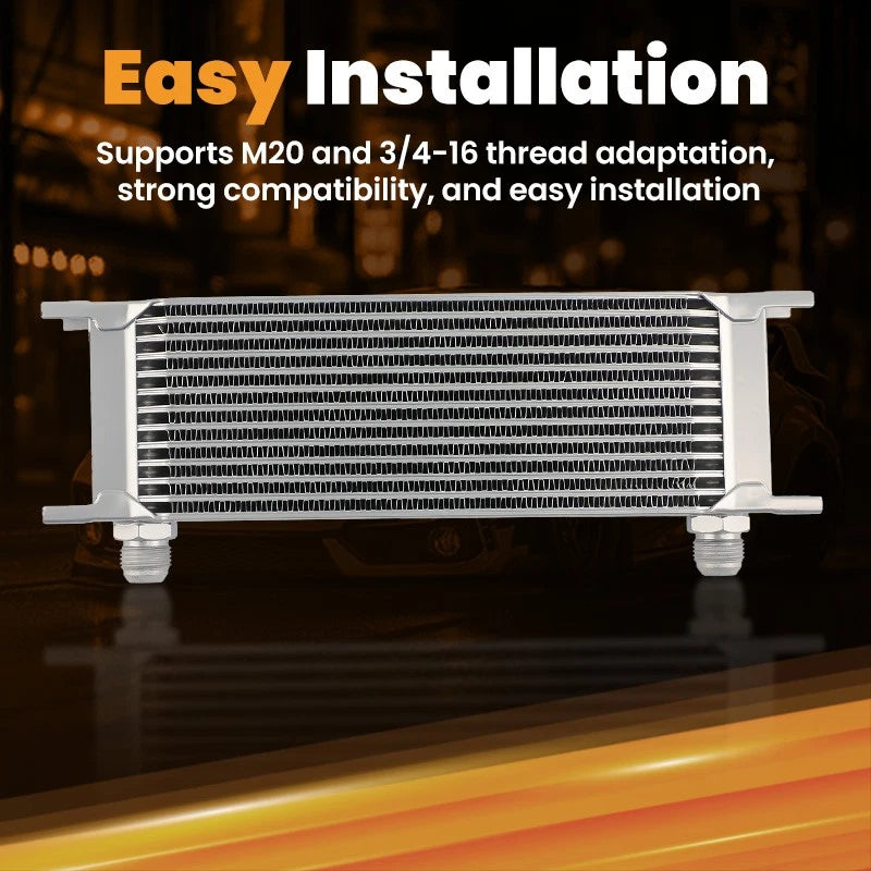Oil Cooler + Filter Relocation Kit for Universal 13 Row AN-10 (Universal)