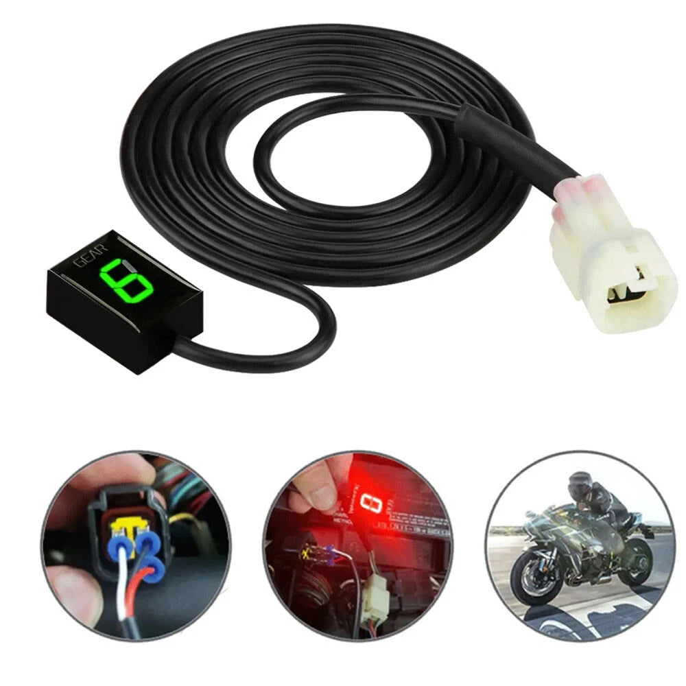 Green LED Speed Gear Display for Kawasaki ZX-6R Z1000 Ninja 300 400 (2013–2023)