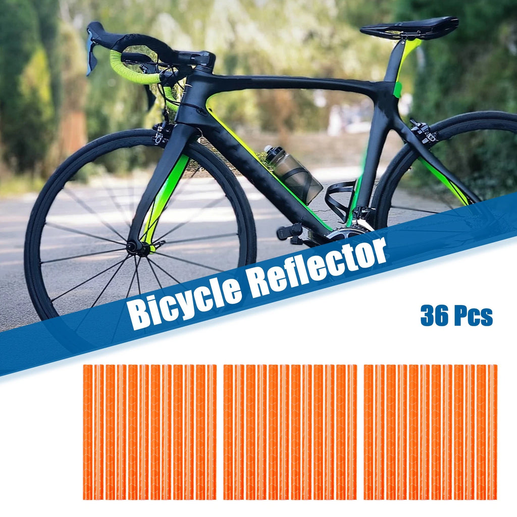 Bicycle Reflector Set Heavy Duty for Bike ABS Orange (36 Pack)