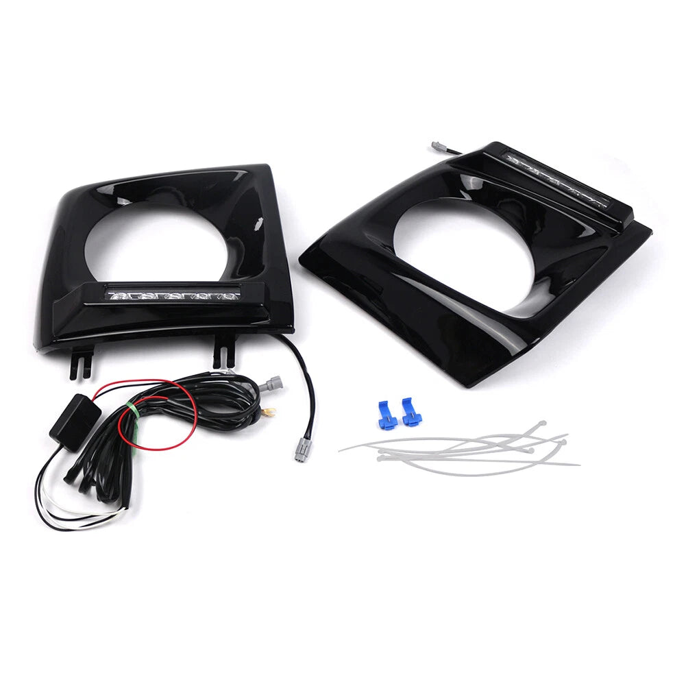 Glossy Black Daytime Running Lights Headlight Bezel For Benz G-Class W463 90-18