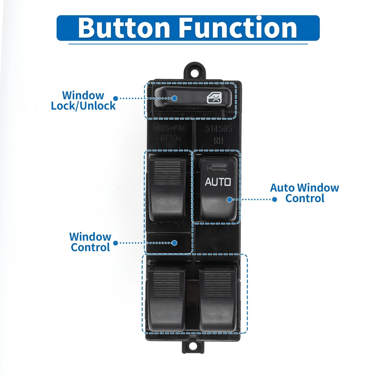 Front Right Power Window Switch for Toyota Avanza (2007–2008) No. 84820B0010
