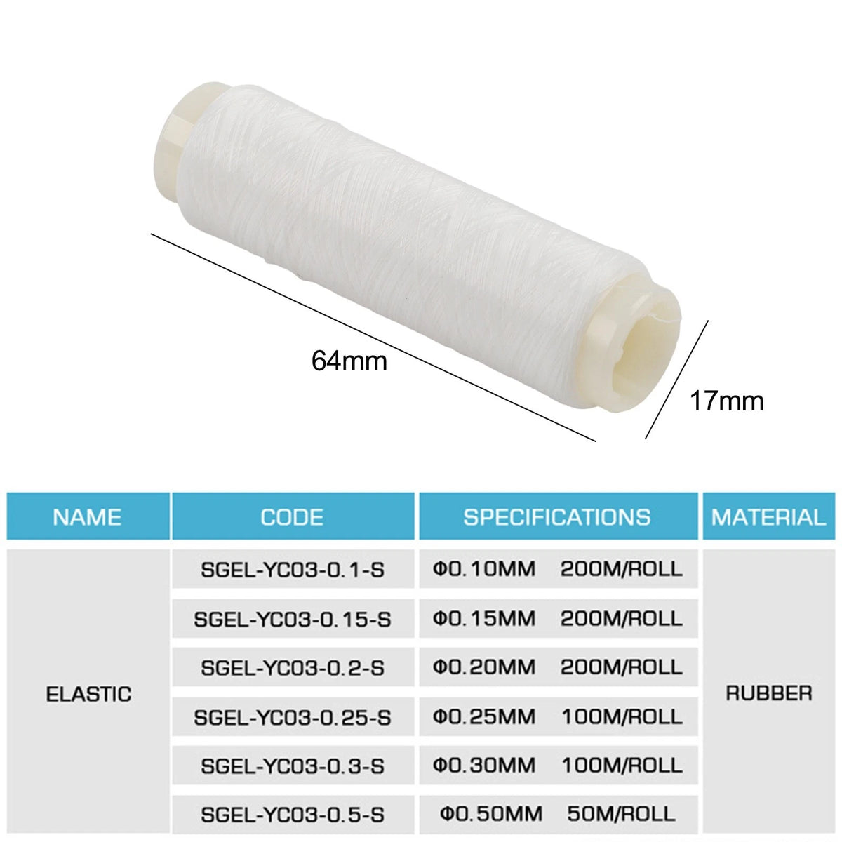 Nylon Fishing Line for Universal Use (0.10 to 0.50mm Diameter)
