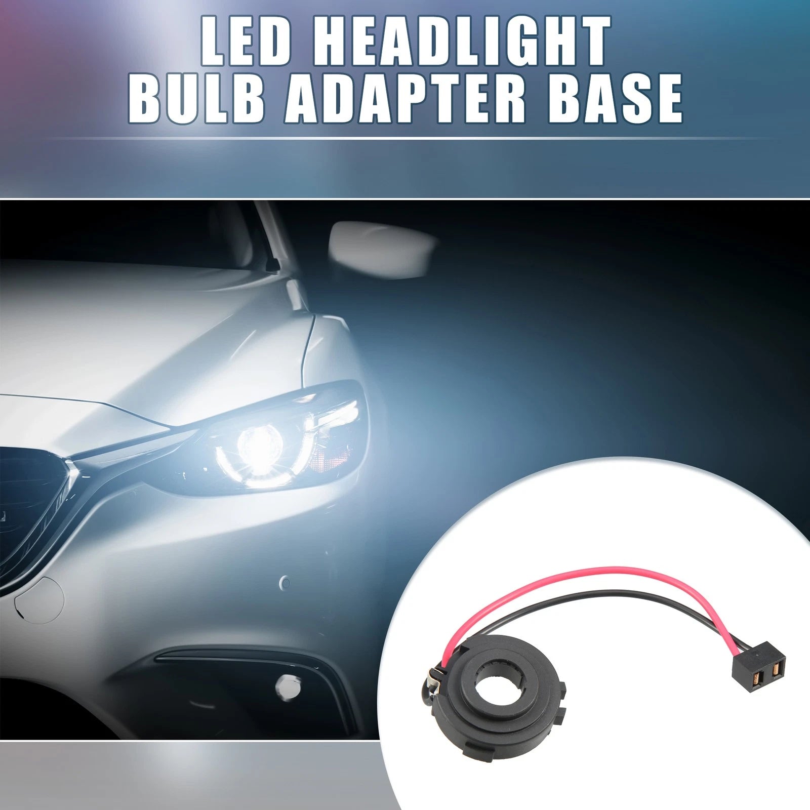 H7 LED Headlight Bulb Holder Adapter Socket for VW Golf MK7 MK6 (2 Pack)