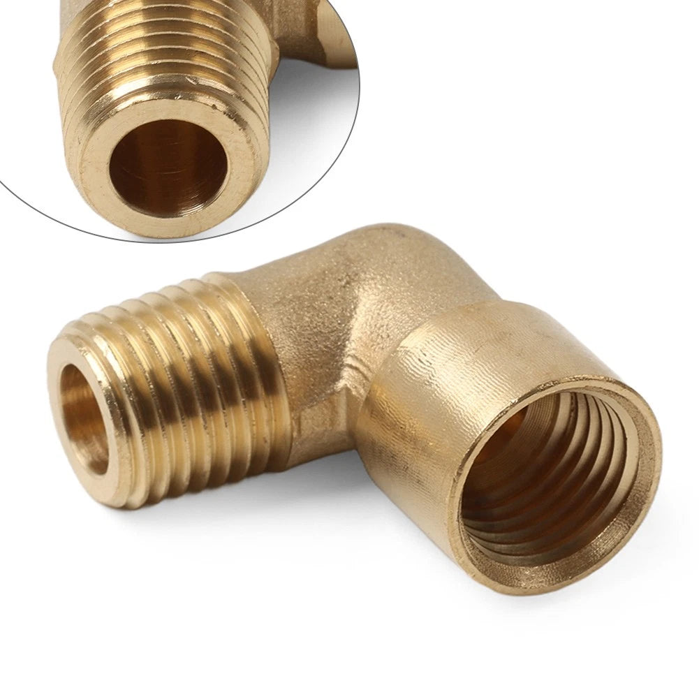 1pc Brass Hose Fitting Elbow 1/4NPT Male to 1/4NPT Female Thread Pipe Connector