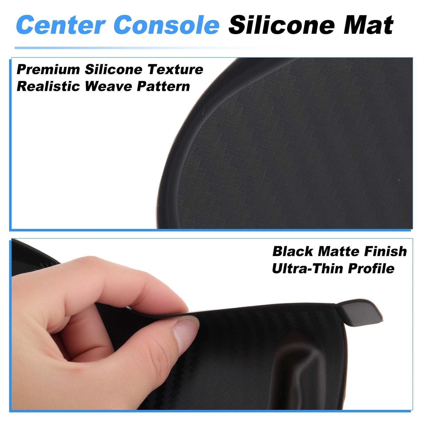 Center Console Silicone Mat for Tesla Model 3 (2021–2025) Wireless Charging Pad