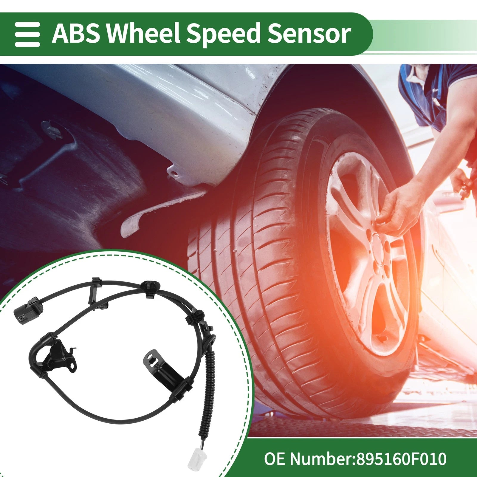 ABS Wheel Speed Sensor Rear Right Replacement for Toyota Corolla (2007–2013)