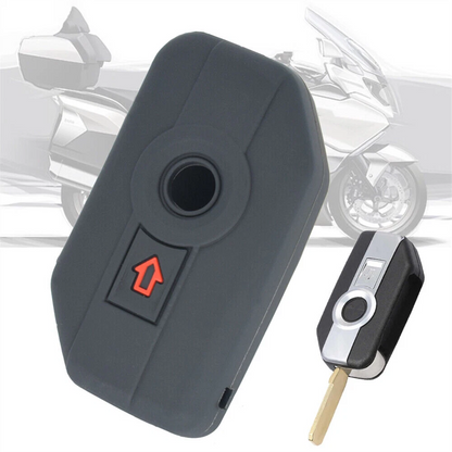 Key Cover Holder for Motorcycle (Replacement Shell, Silicone Skin, 2 Button)