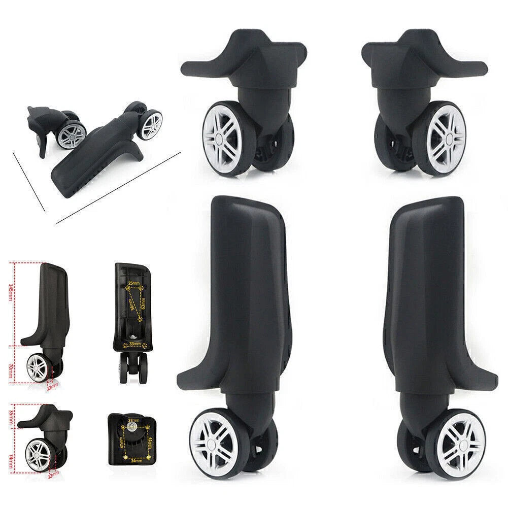 Set of 4 Replacement Swivel Wheels for Luggage Suitcase 360° Spinner