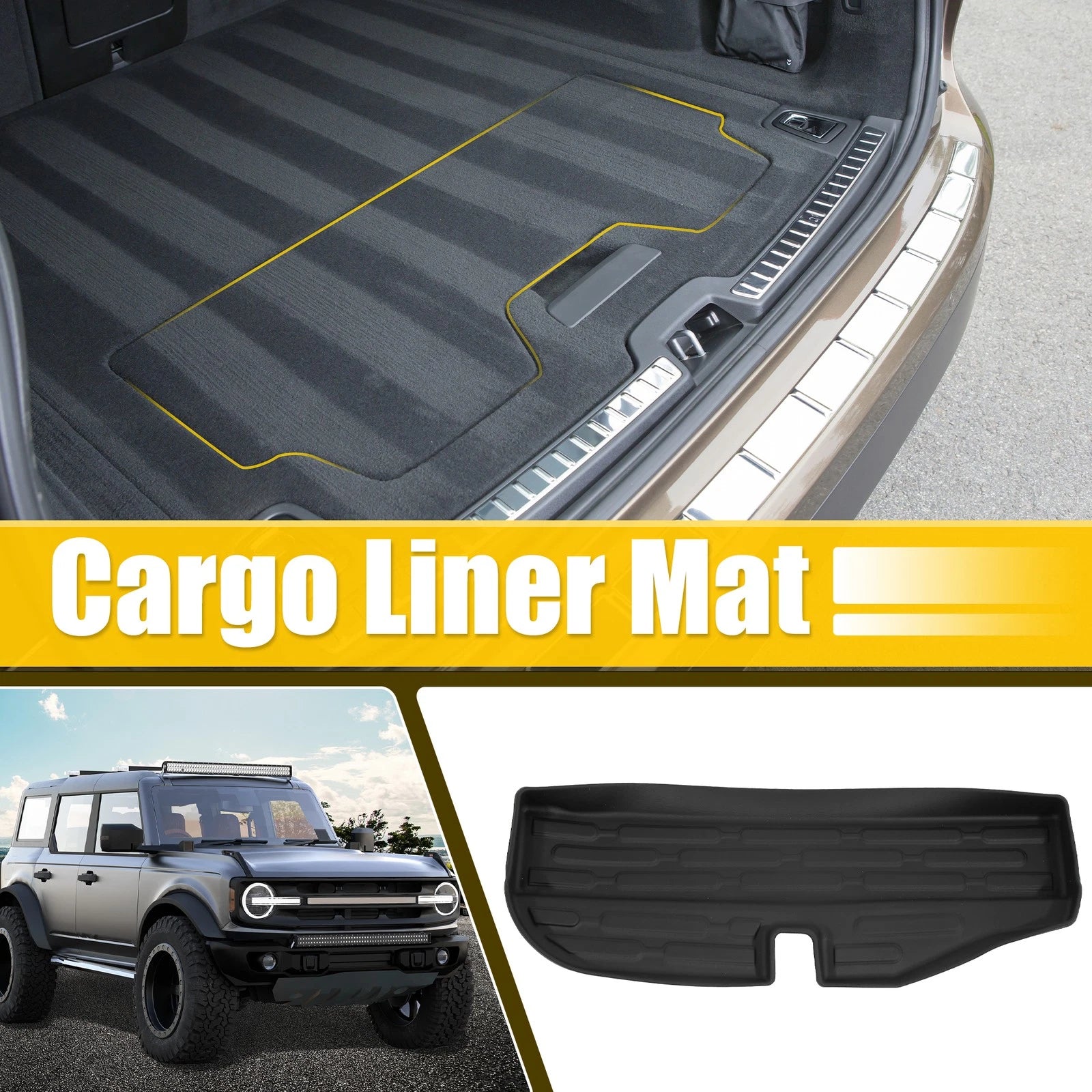 Trunk Cargo Liner Replacement for Ford Bronco (2021–2022) Lower Boot Black