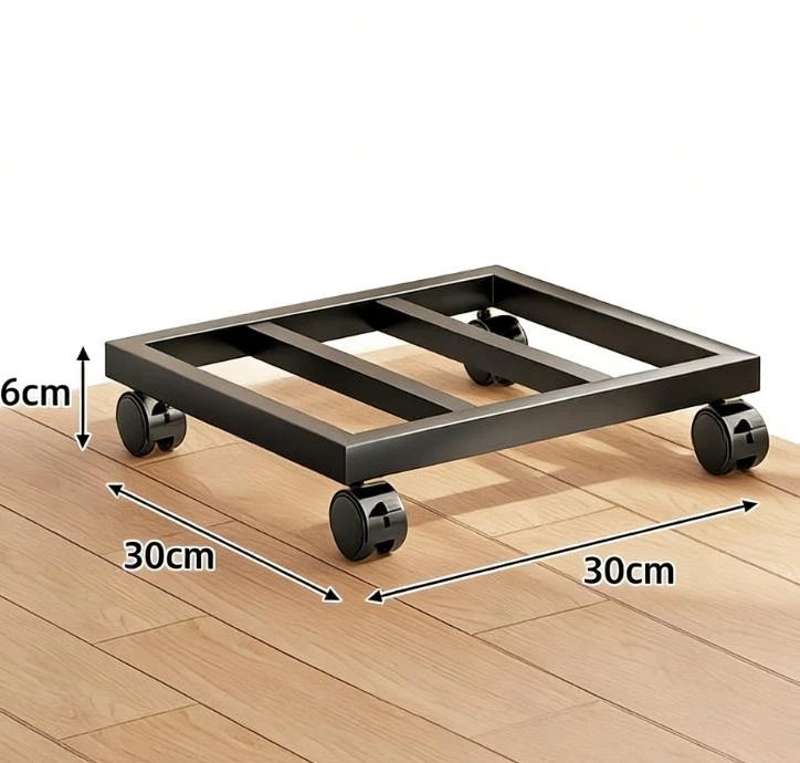 Plant Stand with Smooth Rolling Casters for Balcony Decoration