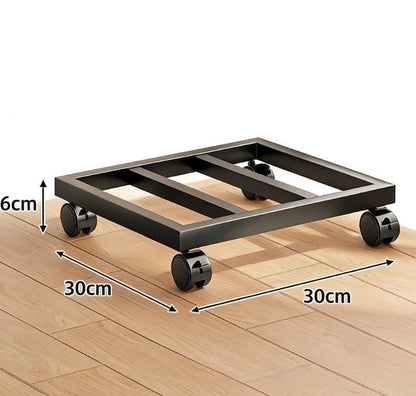 Plant Stand with Smooth Rolling Casters for Balcony Decoration