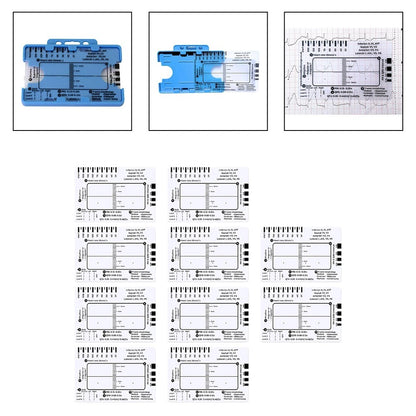 Set of 10 ECG Rulers for EKG Reading