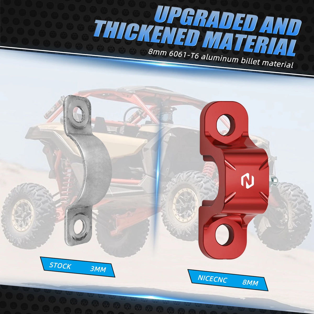 Front Sway Bar Clamps Bushing Mount Bracket for Can-Am X3 Maverick (2017–2023)