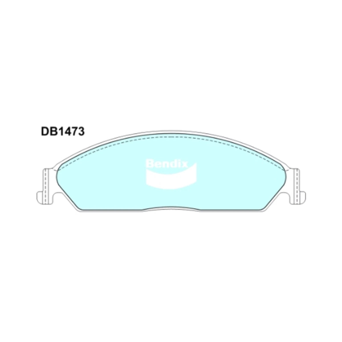 Set of 4 Bendix Front Disc Brake Pads for Ford Territory (2004–2016)