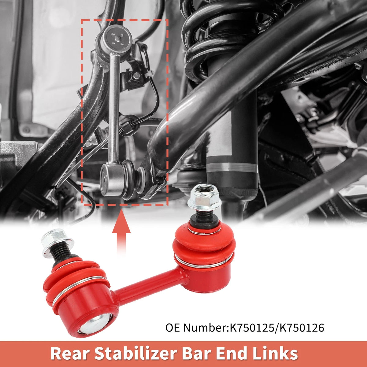 2X Rear Stabilizer Sway Bar Link for Honda Civic (2006–2015) No.K750125/K750126