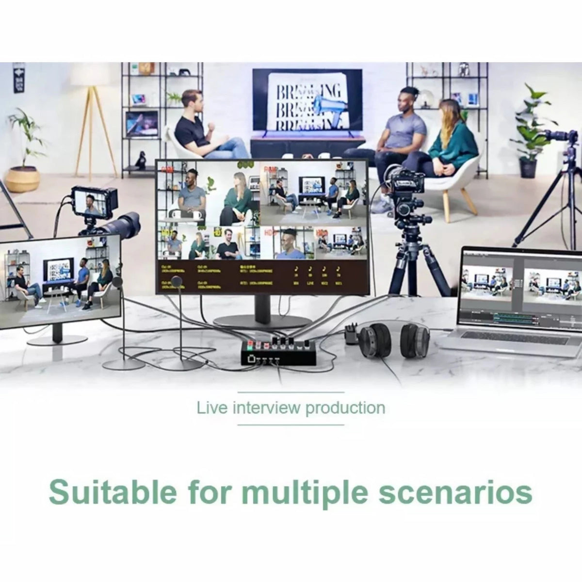 4K HDMI Video Switcher for Live Production Broadcast Station