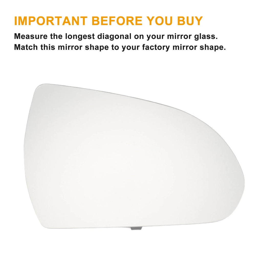 Right Side Mirror Glass Heated Replacement for Hyundai Elantra (2015–2018)