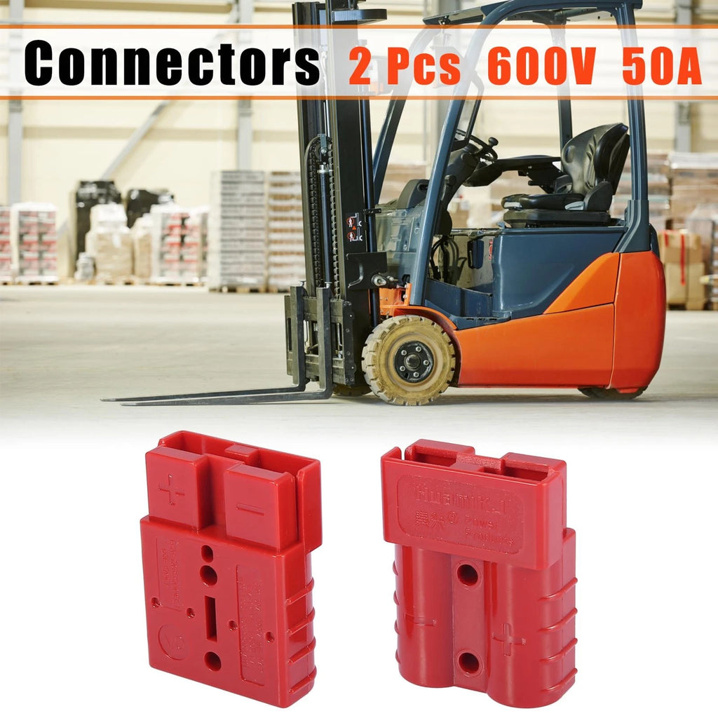 Battery Quick Connect Disconnect Plug 2pcs for Trailer Forklift (600V 50A)
