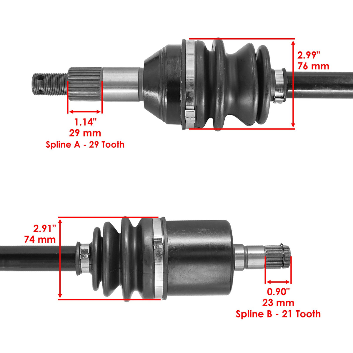 Front Left and Right CV Joint Axles Replacement for Can-Am Defender HD7 (2022–2025)