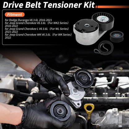 Drive Belt Tensioner Kit for Dodge Durango V6 3.6L (2016–2021)