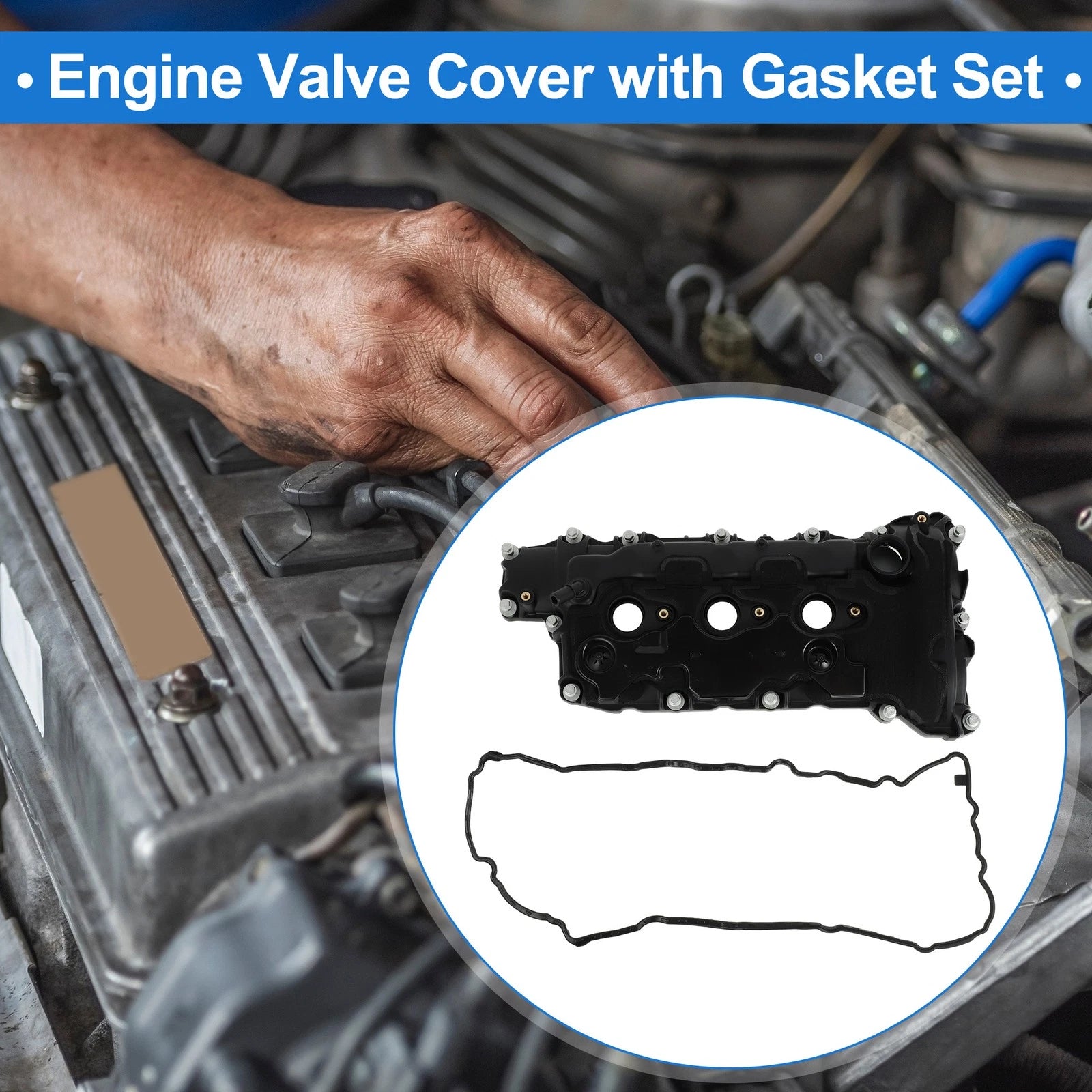 Left Engine Valve Cover Replacement w Gasket for Chevrolet Camaro (2010–2012)