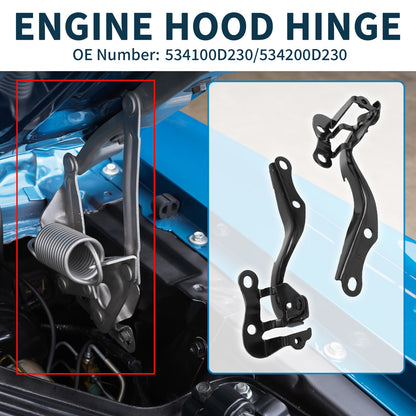 Hood Hinges Front Left Right for Toyota Yaris (2007–2011) Bonnet Bracket