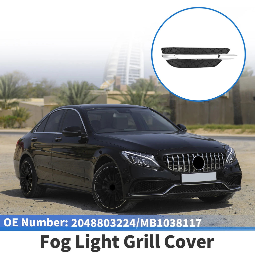 Front Left Fog Light Grill Replacement for Mercedes-Benz C300 (2008–2021)