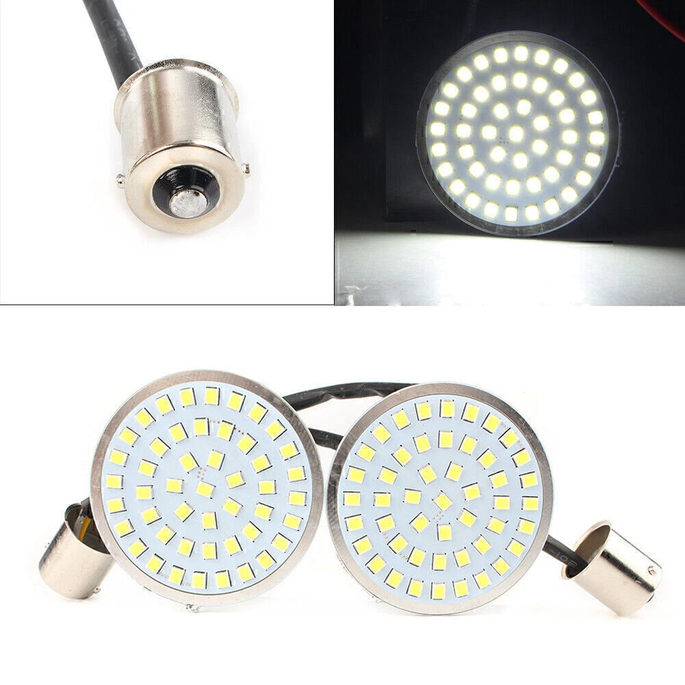 2" 1156 White LED Turn Signal for Harley Dyna Softail (2012–2017)