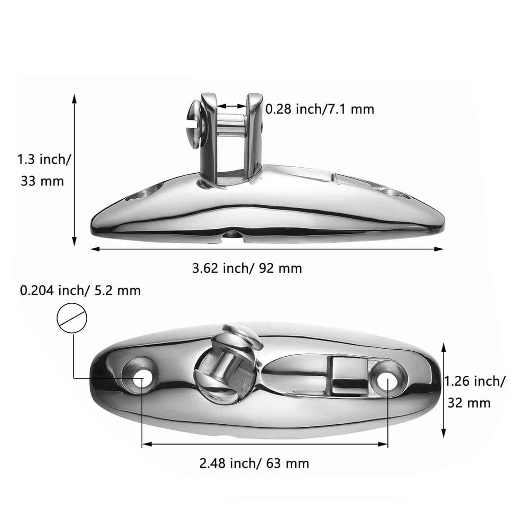 82mm/92mm Quick Release Deck Hinge 316 Stainless Steel for Boat Top