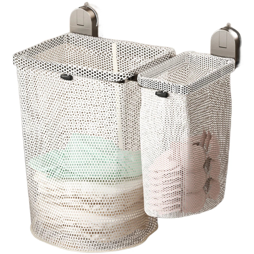 Large Capacity Wall Mounted Laundry Organizer with Strong Suction Cups
