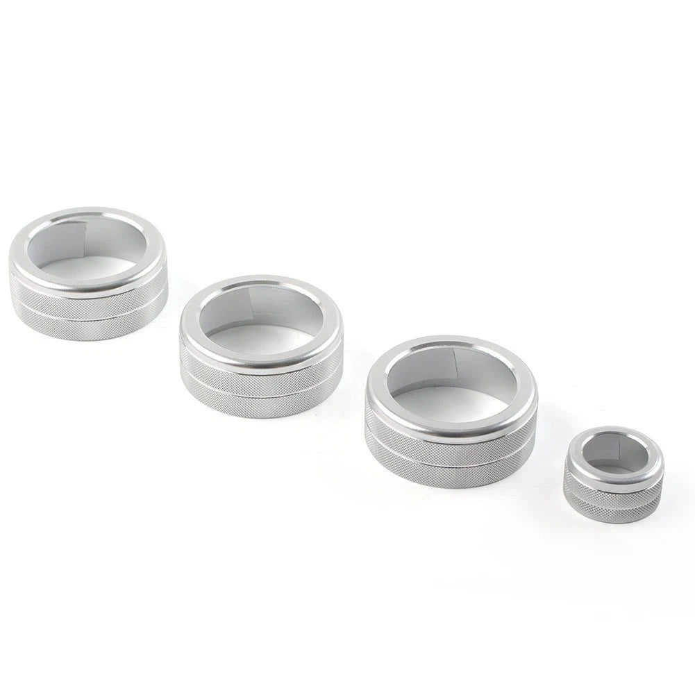 4x Console AC Climate Control Knob Ring Cover For Honda Civic 11th 2022+ Silver