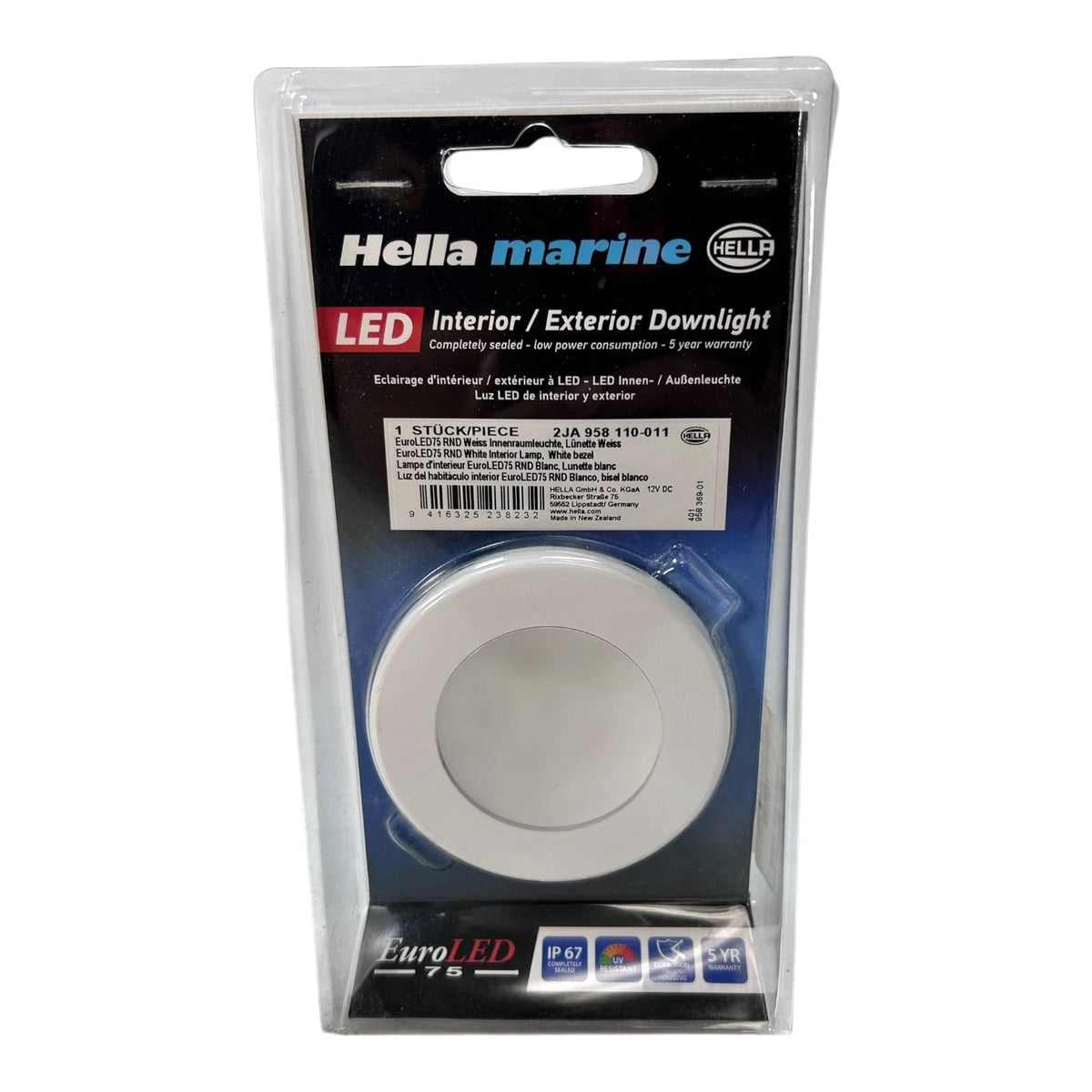 Hella Marine 958110011 LED White Downlight for Marine Applications (12V)
