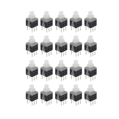 20PCS 5.8x5.8x10mm Tactile Push Button Switch Latching