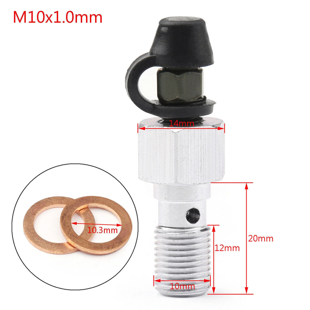 Brake Caliper Bleed Screw Nipple M10 x 1.0 x 20mm for Honda T9